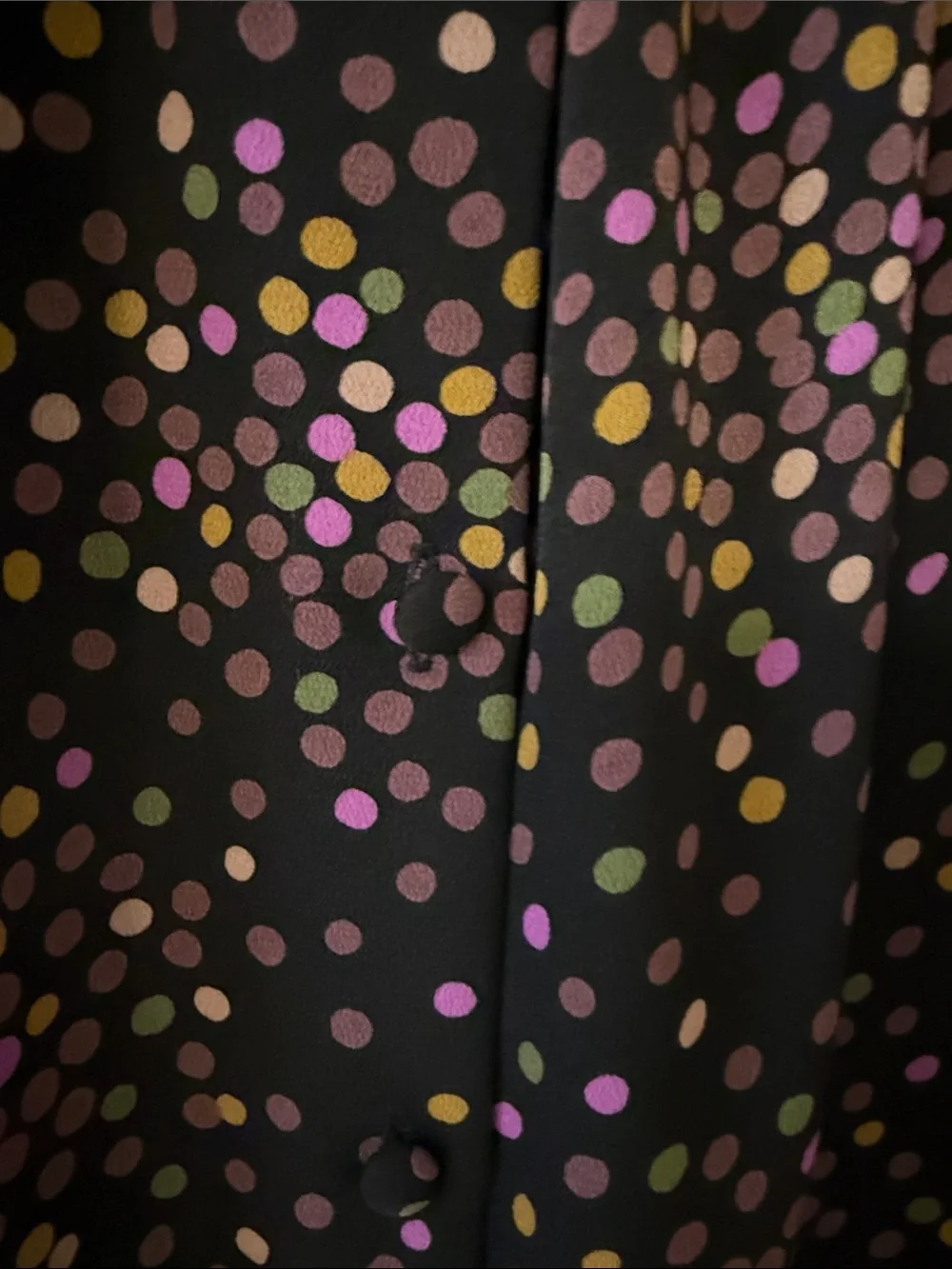 kate spade black disco dots shell top XS